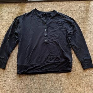 Athleta henley jersey sweatshirt